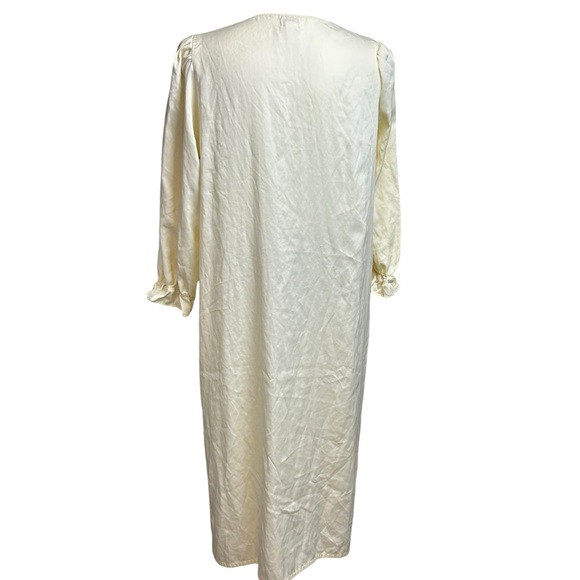 Aria Nightgown Long Satin Brushed Lined - Picture 7 of 9